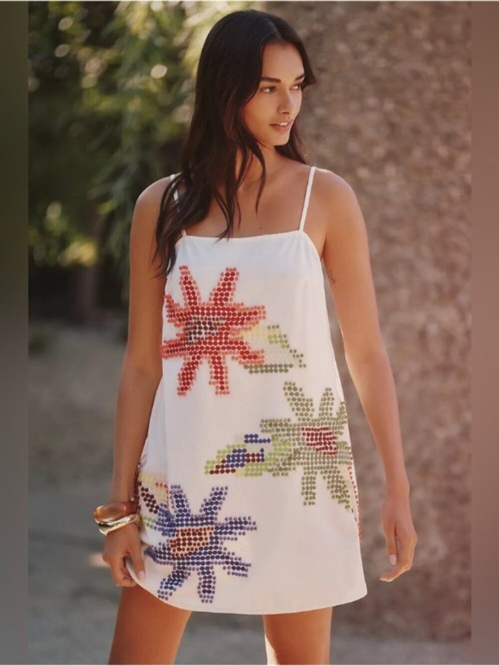 NWT Size S - Anthropologie Beaded Embroidered Mini Shift Dress  (NWT US$ 148)